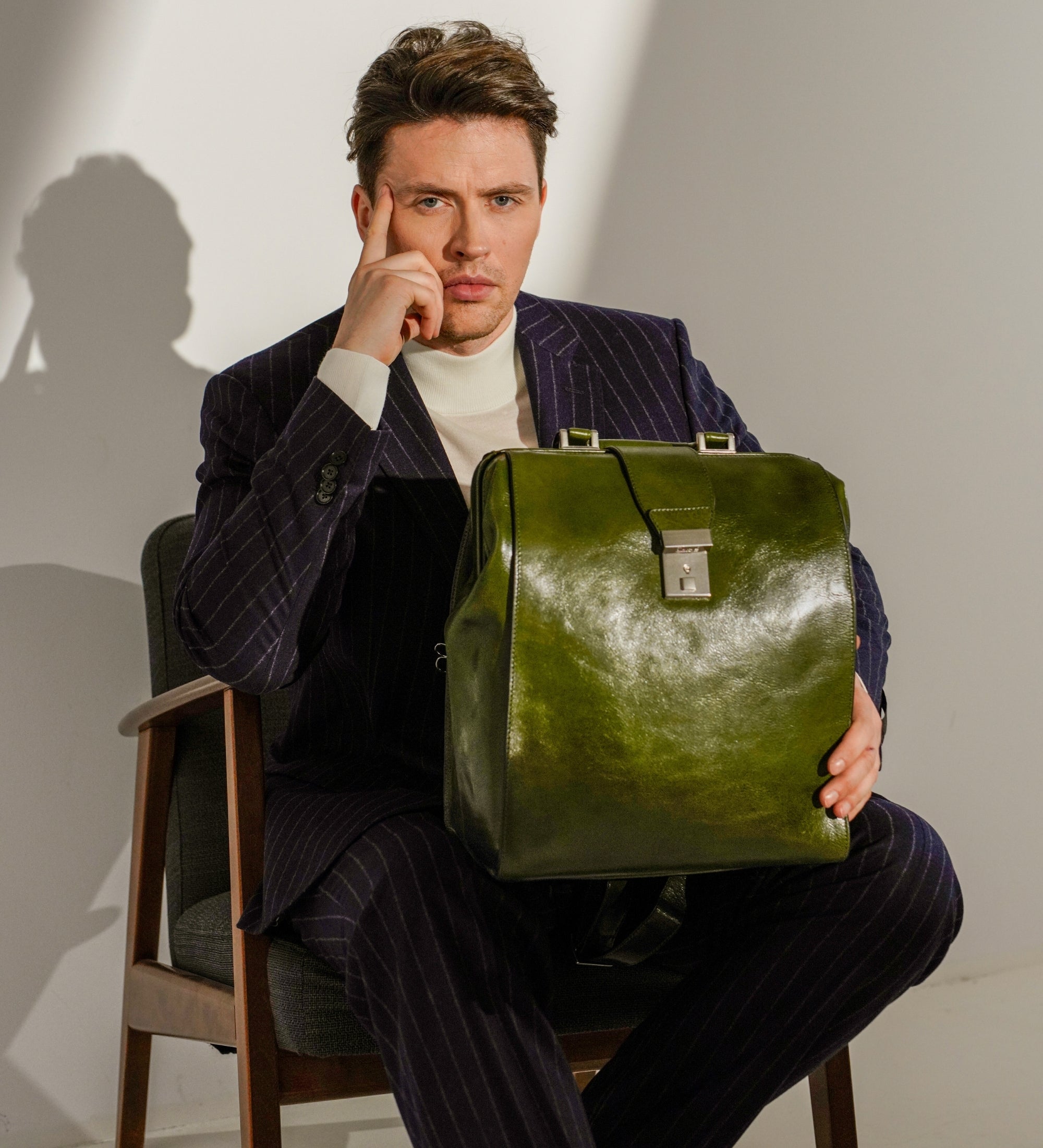 Rucksack aus Leder - A Brief Story of Time