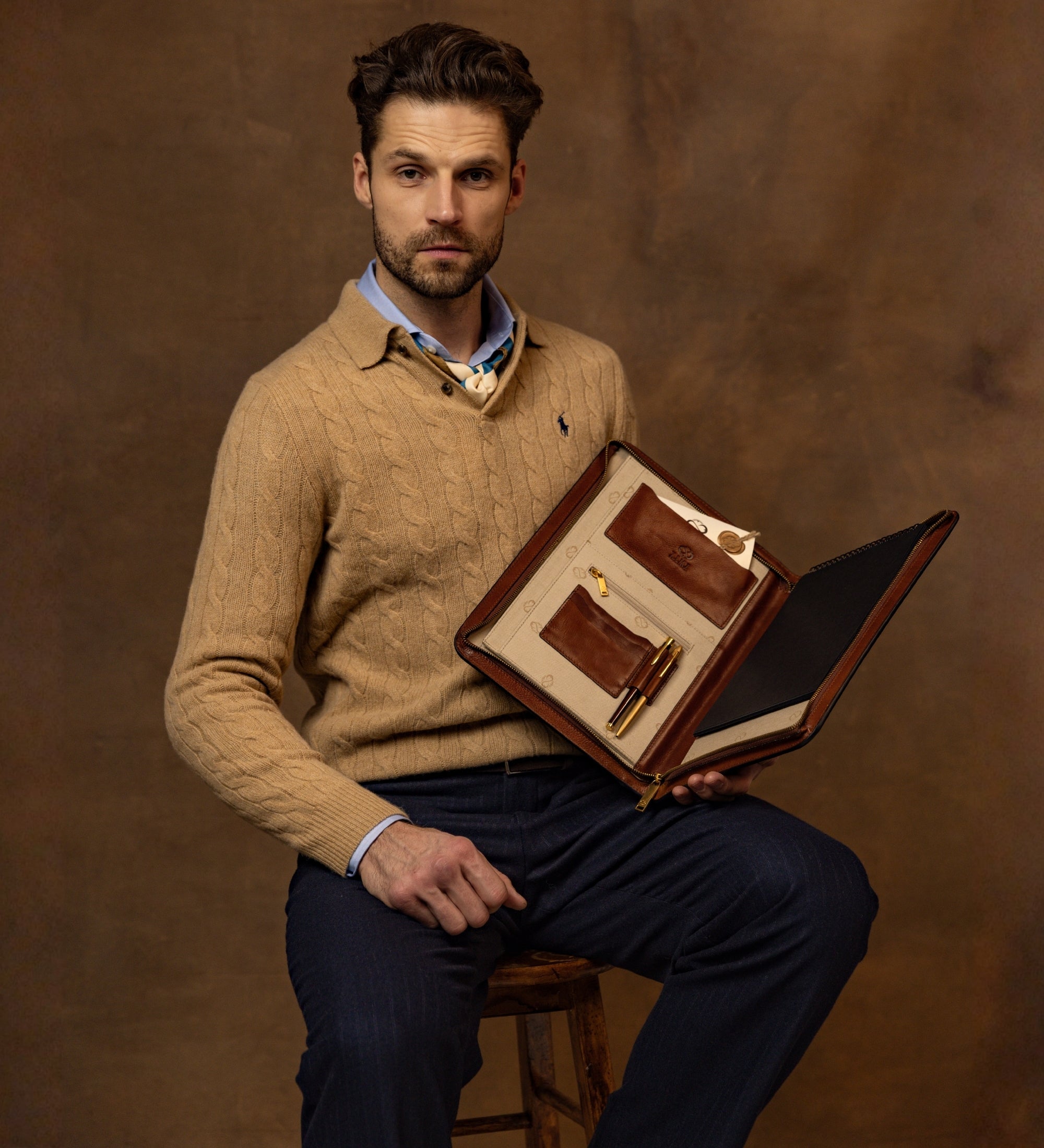 A4 Dokumenten Organizer aus Leder - Candide