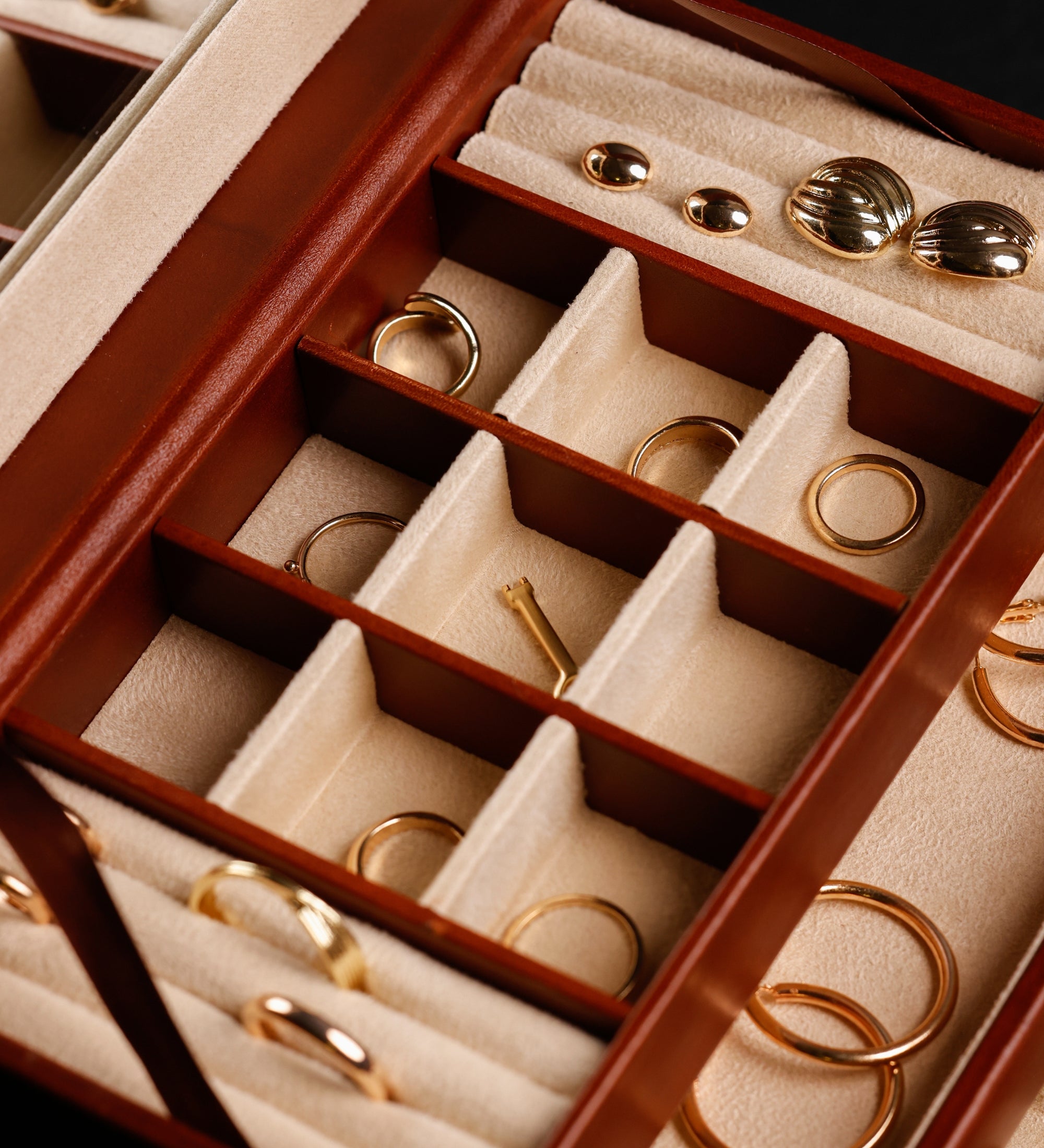 Schmuckkästchen aus Leder für Damen - Beloved