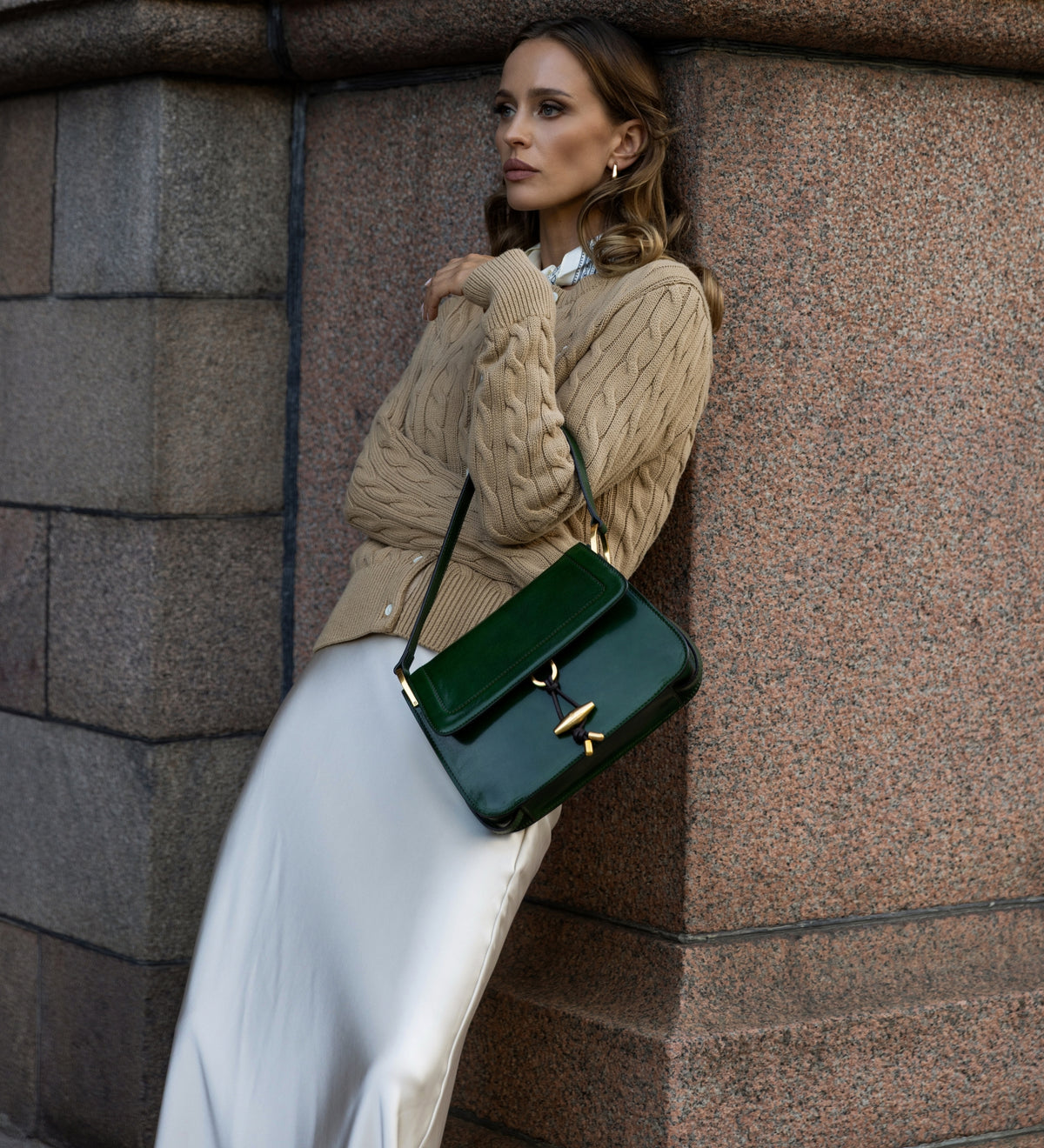 Leder-Tasche mit Klappe für Damen - Possession