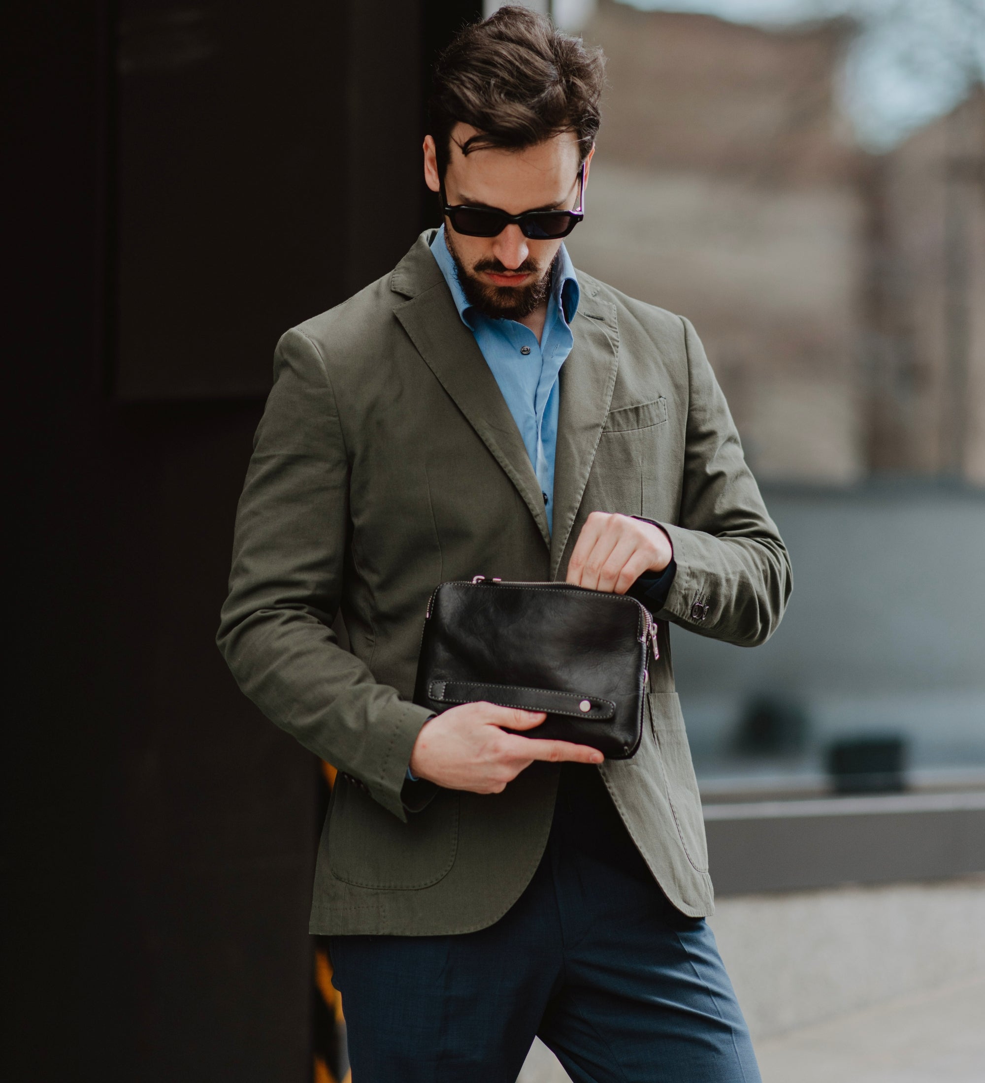 Clutch aus Leder - Ulysses