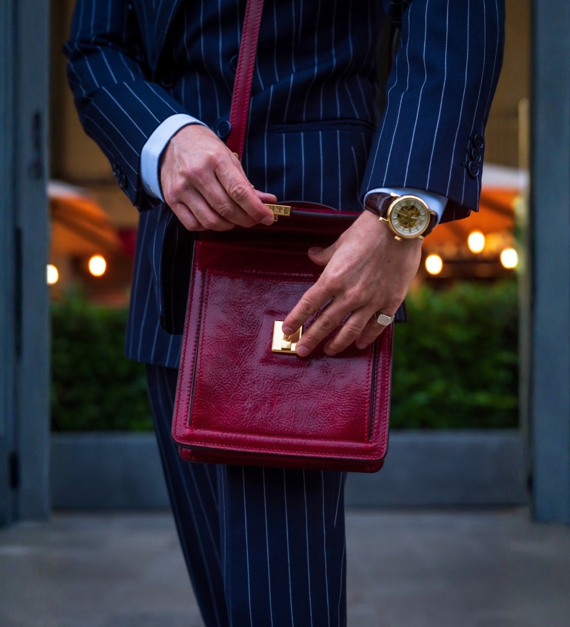 Kleine Aktentasche aus Leder - Walden