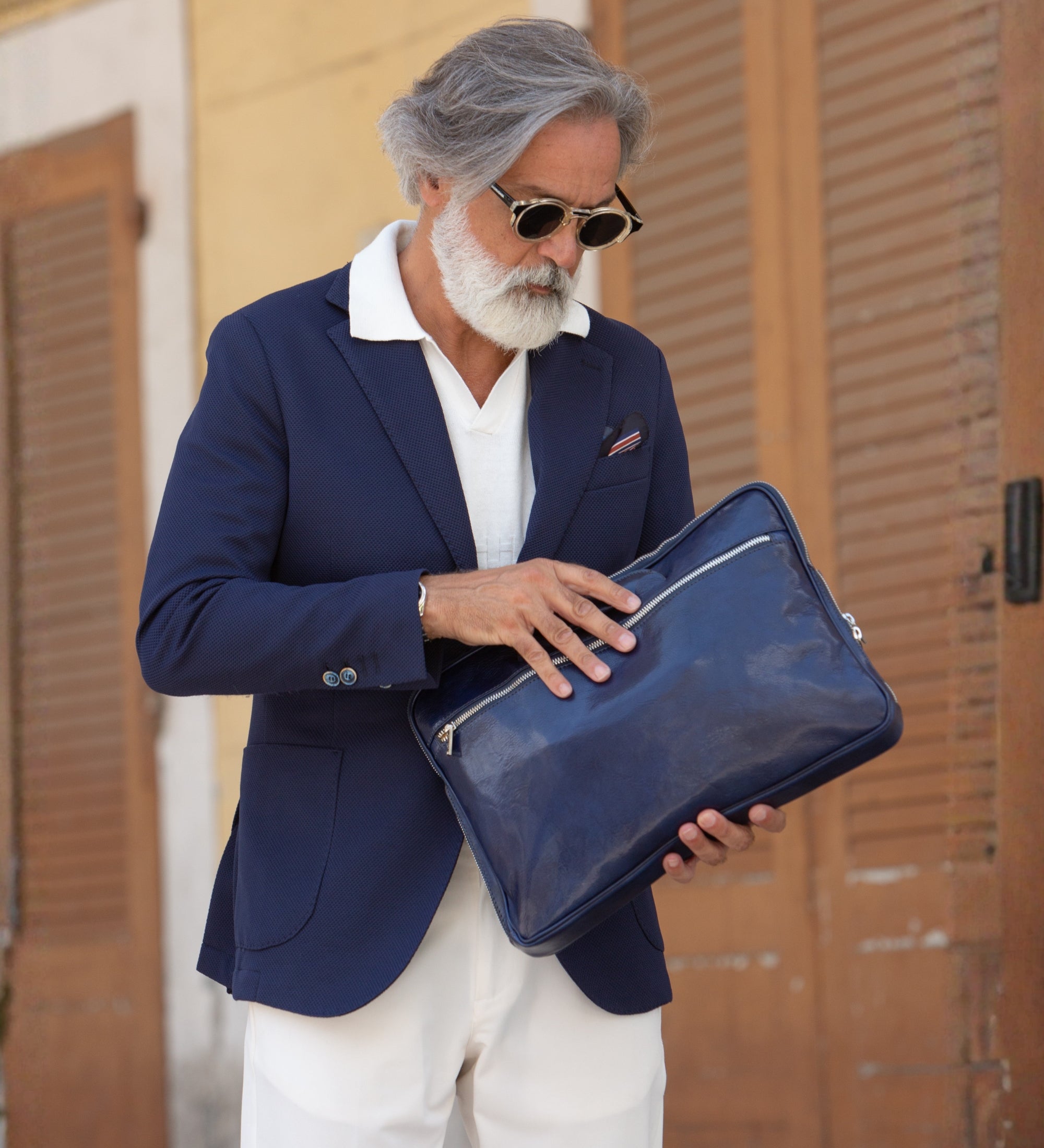 Aktentasche Laptoptasche aus Leder - Brave New World