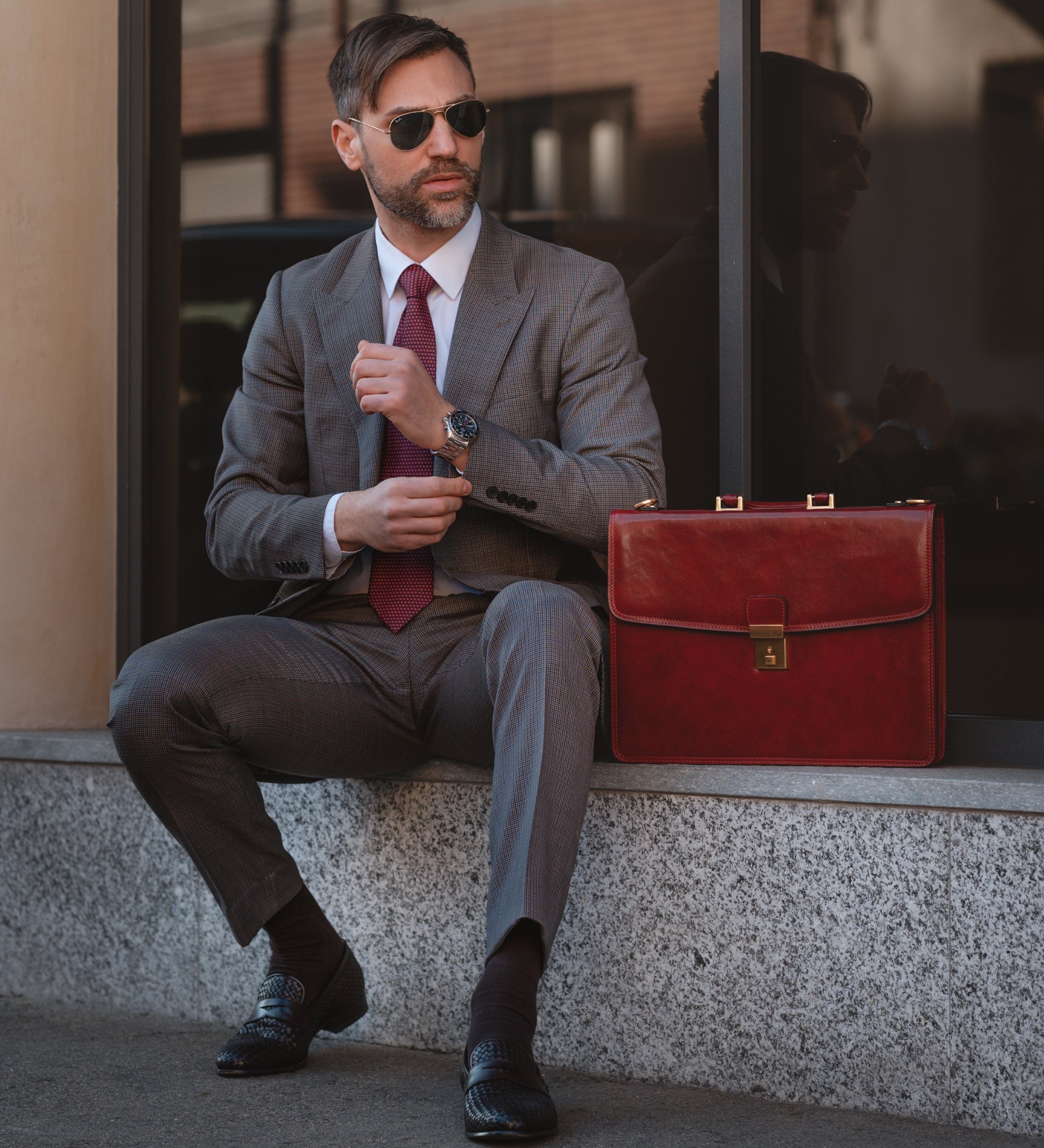 Aktentasche aus Leder - The Sound of the Mountain