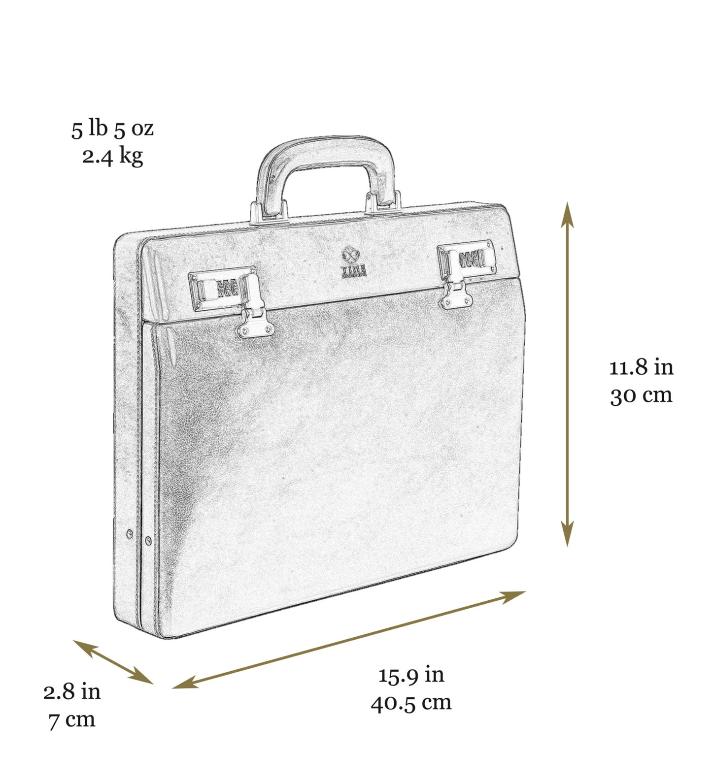 Attaché-Aktentasche aus Leder für Damen- Vendetta