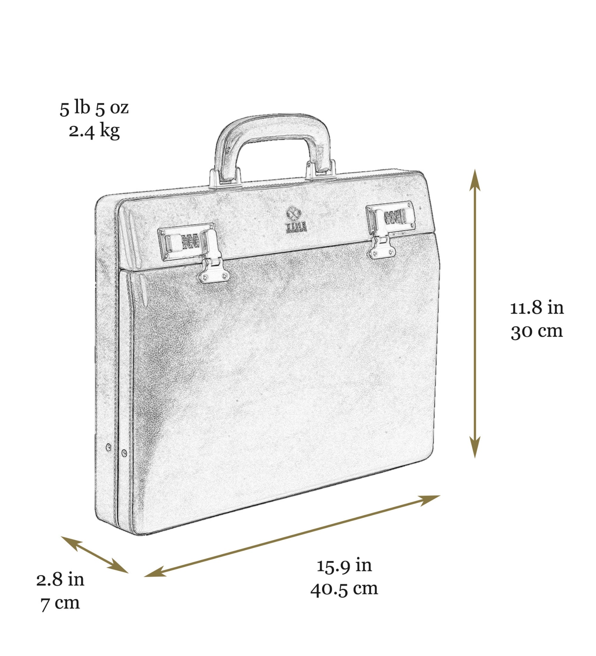 Attaché-Aktentasche aus Leder für Damen- Vendetta