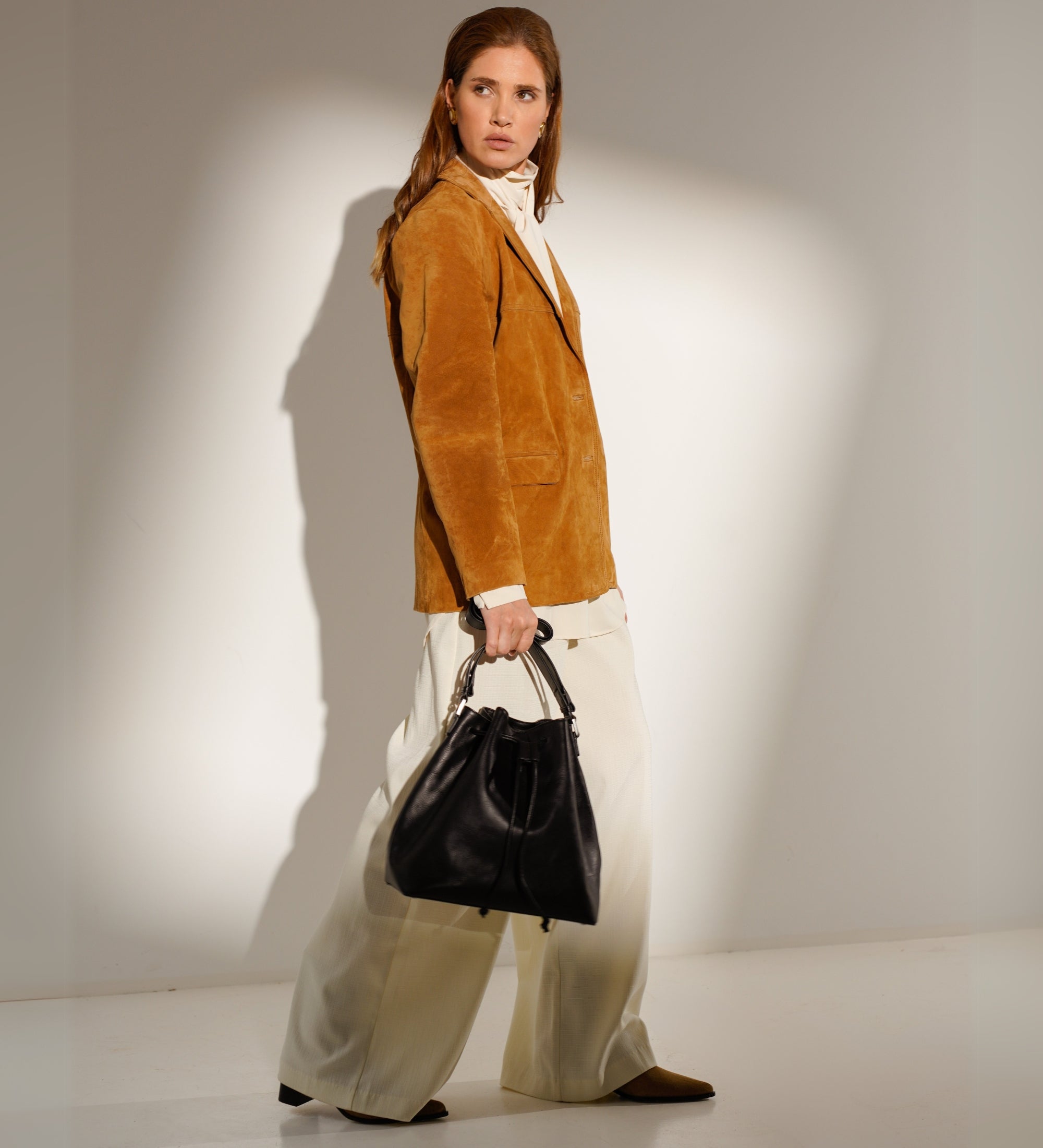 Beuteltasche aus Leder für Damen - Sybil