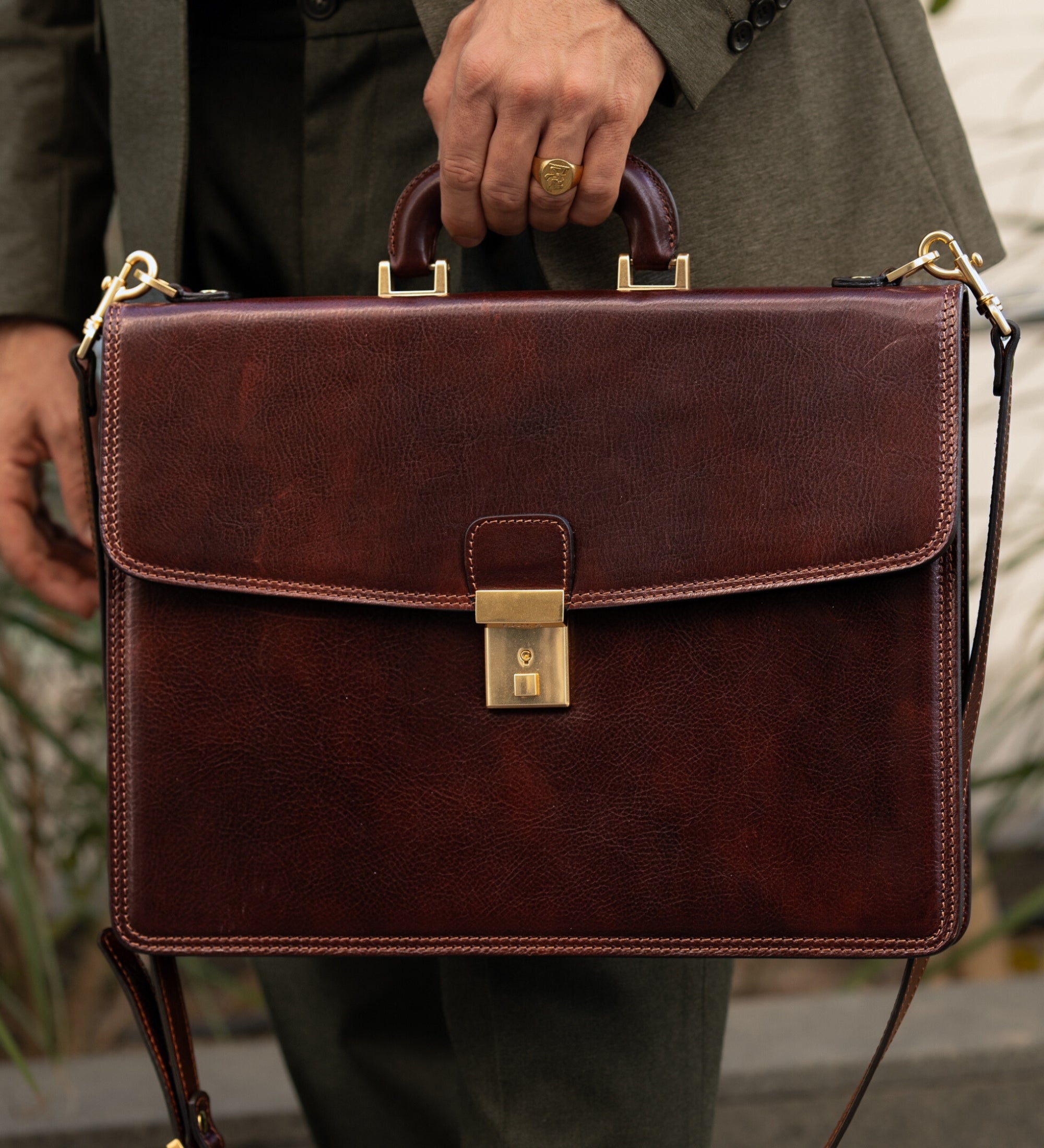 Aktentasche aus Leder - The Sound of the Mountain