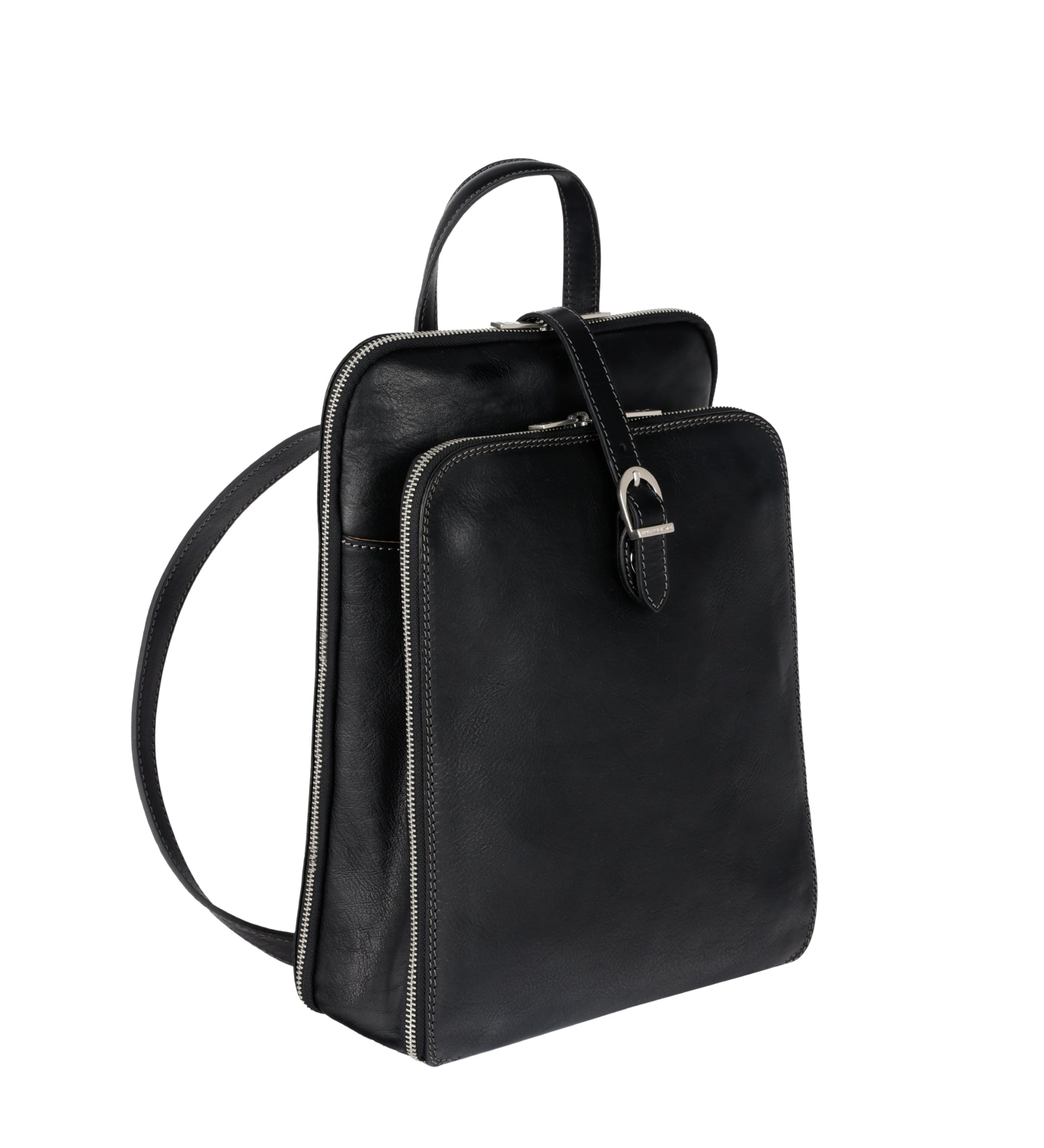 Wandelbare Rucksack aus Leder - Schultertasche für Damen - Clarissa