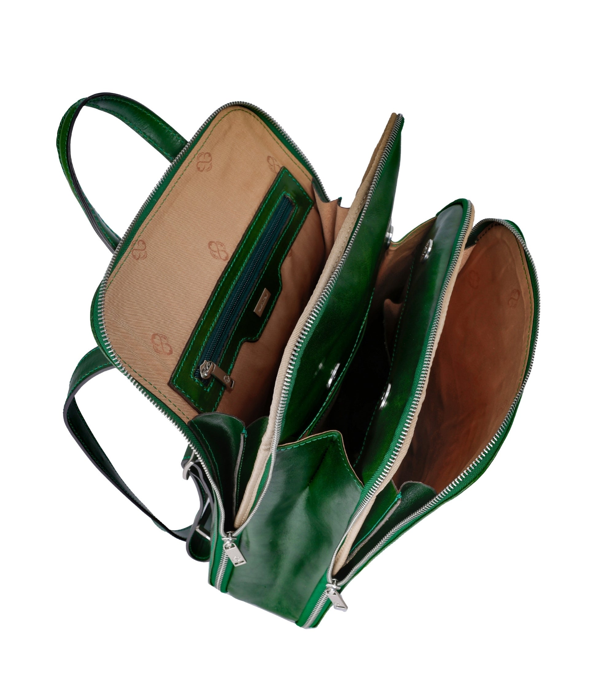 Wandelbare Rucksack aus Leder - Schultertasche für Damen - Clarissa