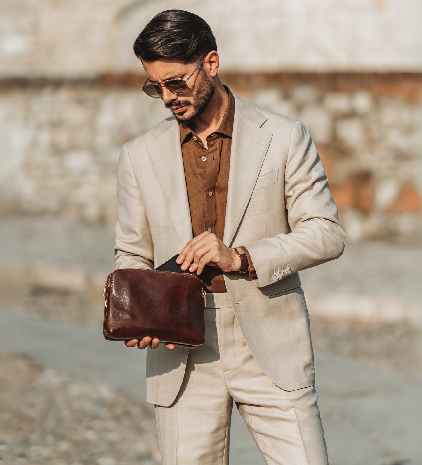 Clutch aus Leder - Ulysses
